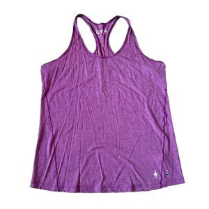 Smartwool Womens XL Tank Top Merino 150 Racerback Stripe pink Merino Wool